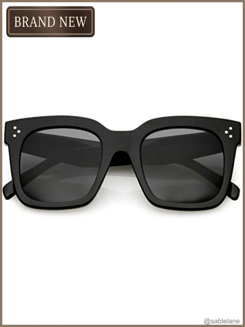 Retro Square Oversized Sunglasses Women UV400 Protection